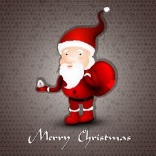 Christmas Greeting Card Whith Cute Santa Claus Royalty Free Stock Photos Christmas Greeting Card Whith Cute Santa Claus Royalty Free Stock Photos