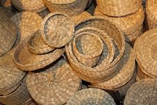 Straw Baskets Royalty Free Stock Photography