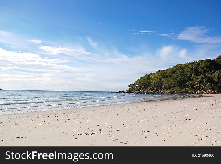 Beautiful tropical beach with blue sky at Samed island,Thailand