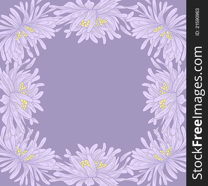 Vector design with asters for greeting card. Vector design with asters for greeting card.