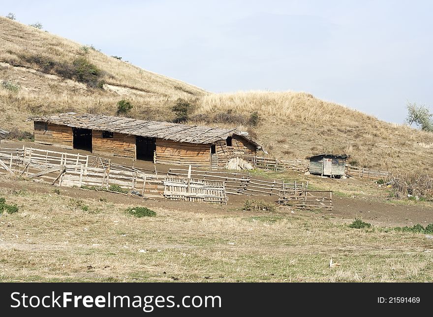 Stable and shelter for animals, raw. Stable and shelter for animals, raw