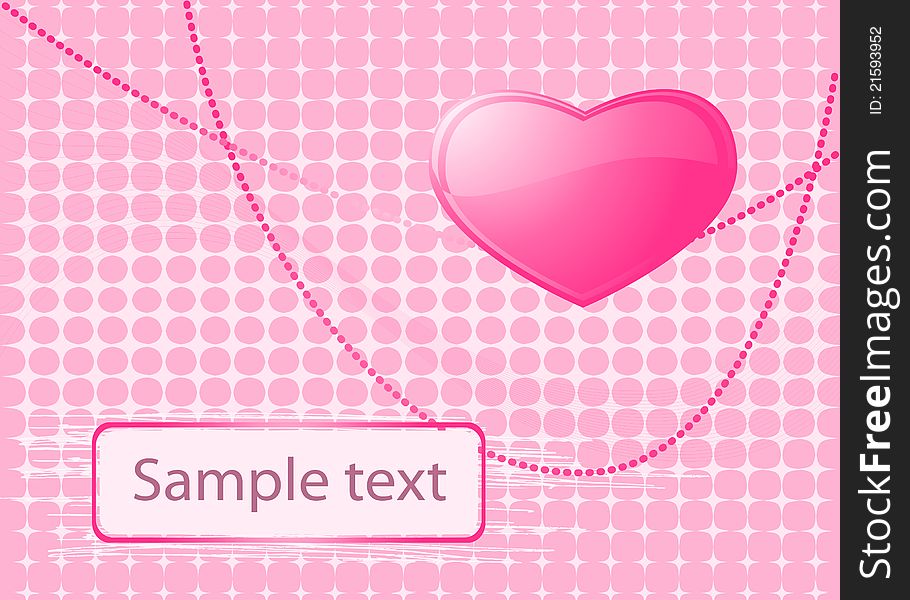 The cover with heart and copy space for text. The cover with heart and copy space for text