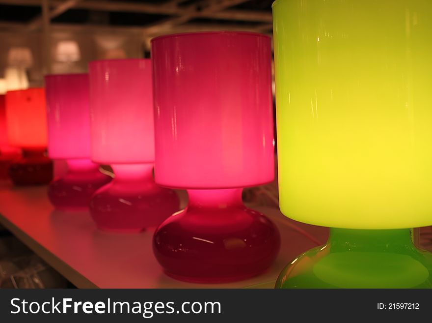 Lamps colored