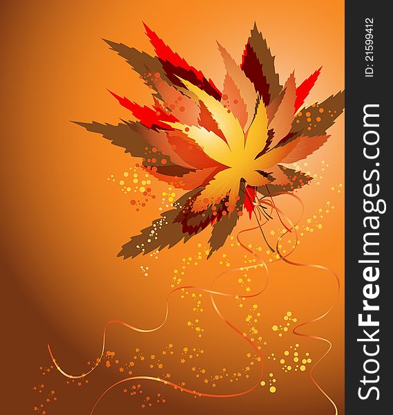 Bouquet of colorful autumn leaves. Bouquet of colorful autumn leaves.