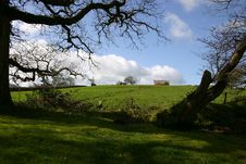 Farm On The Hill Royalty Free Stock Image Farm On The Hill Royalty Free Stock Image