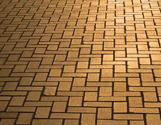 Pavement In Dusk Lighting Royalty Free Stock Image