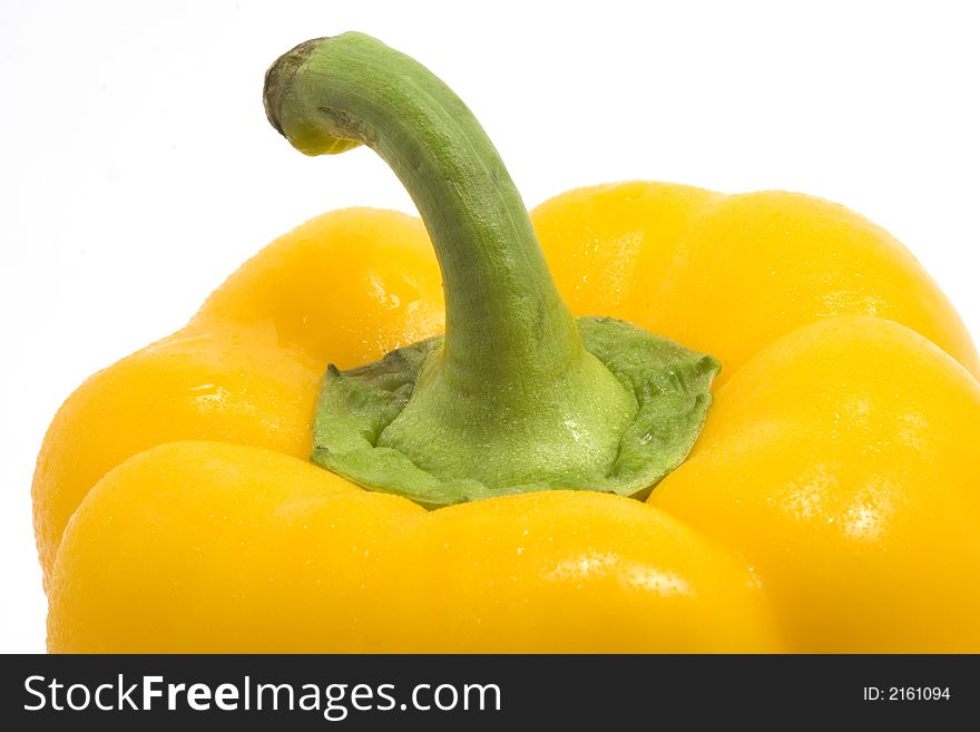 Yellow pepper isolated on white