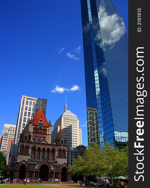 Copley Square at Boston, Massachusetts, USA. Copley Square at Boston, Massachusetts, USA