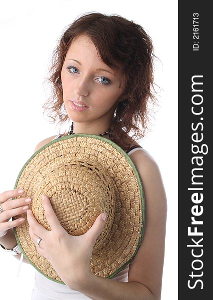 Girl With Straw Cap
