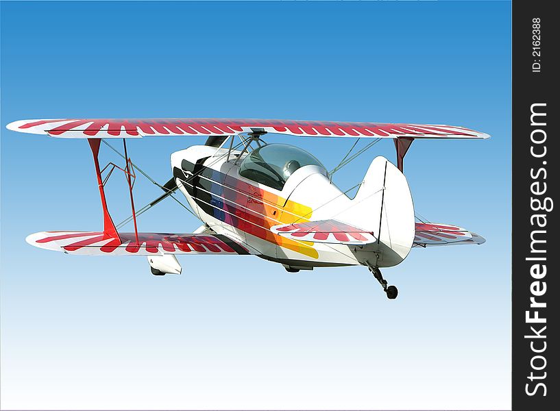 Biplane ready for your banner and advertisement