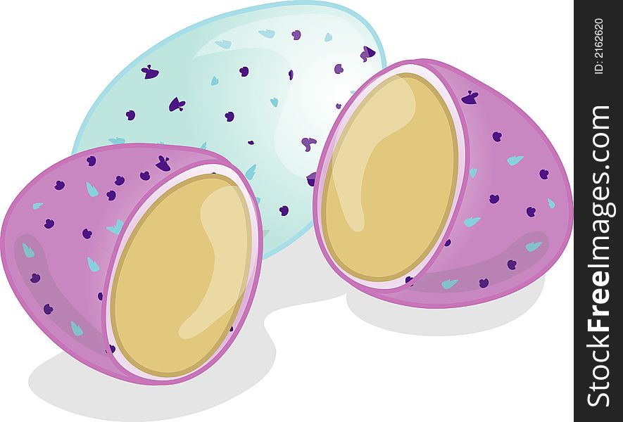 Illustration of Easter malt eggs