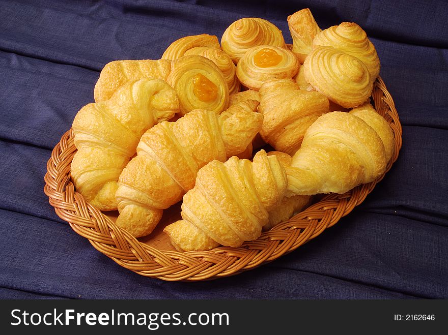 Fresh baked in the basket