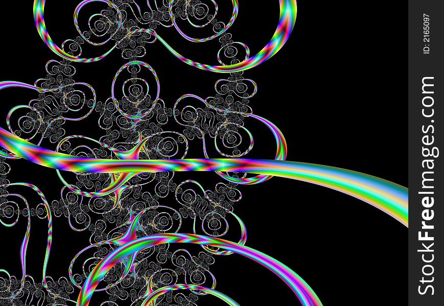 High res fractal forming multiple rings and swirls resembling circus performance. High res fractal forming multiple rings and swirls resembling circus performance