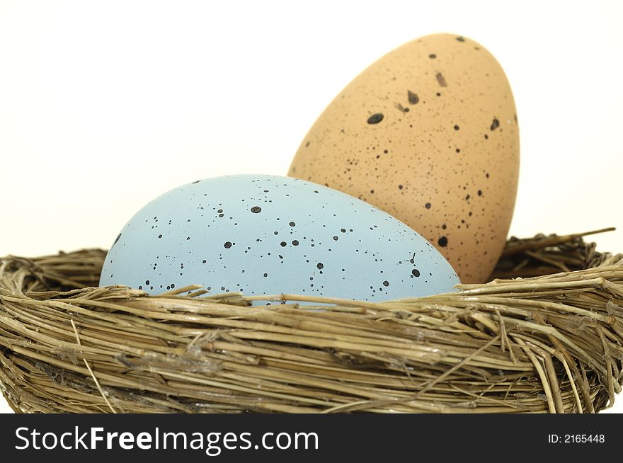 Photo of Color Eggs in a Nest - Spring Related