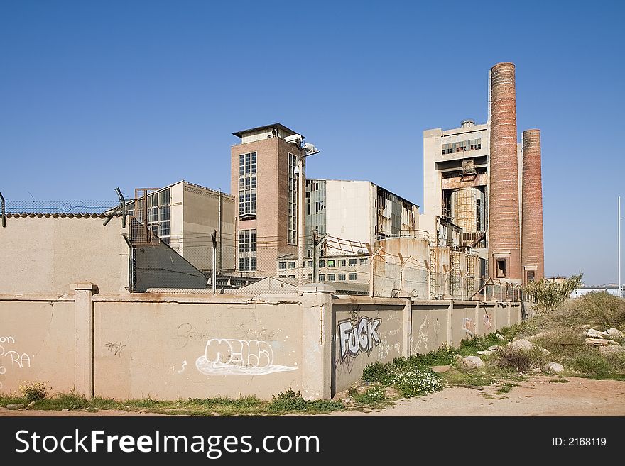 Thermal power plant in Sant Adria (Barcelona), Catalonia, Spain