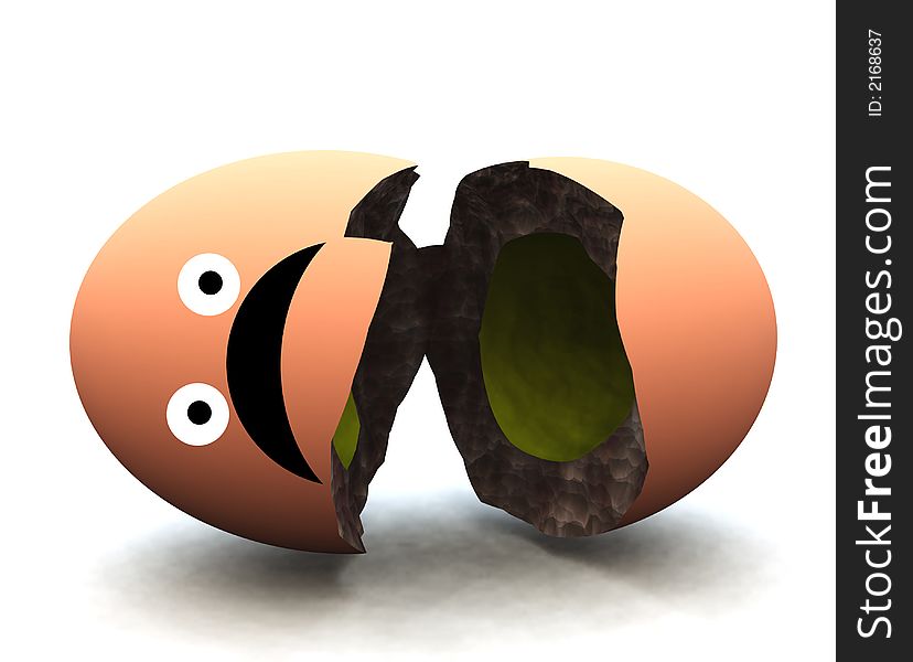 A image of a broken egg man, this image could be used for images relating to Easter and food. A image of a broken egg man, this image could be used for images relating to Easter and food.