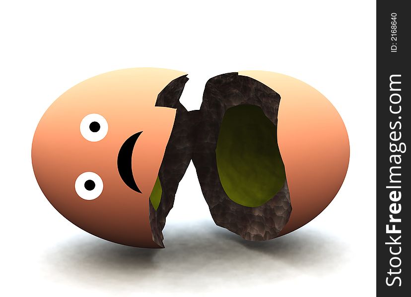A image of a broken egg man, this image could be used for images relating to Easter and food. A image of a broken egg man, this image could be used for images relating to Easter and food.