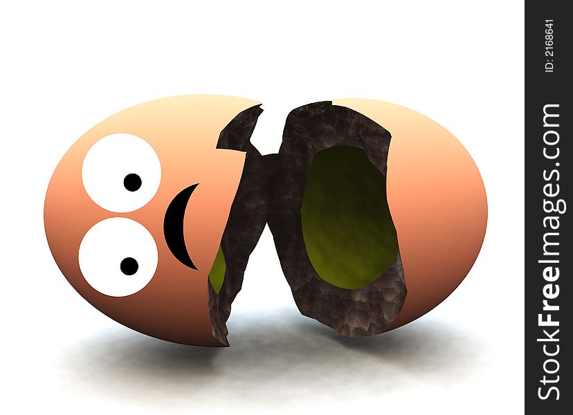 A image of a broken egg man, this image could be used for images relating to Easter and food. A image of a broken egg man, this image could be used for images relating to Easter and food.