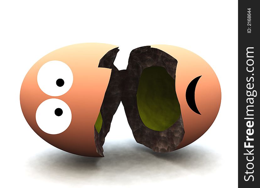 A image of a broken egg man, this image could be used for images relating to Easter and food. A image of a broken egg man, this image could be used for images relating to Easter and food.