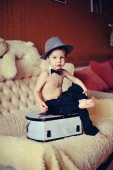 Boy In The Hat Royalty Free Stock Photos