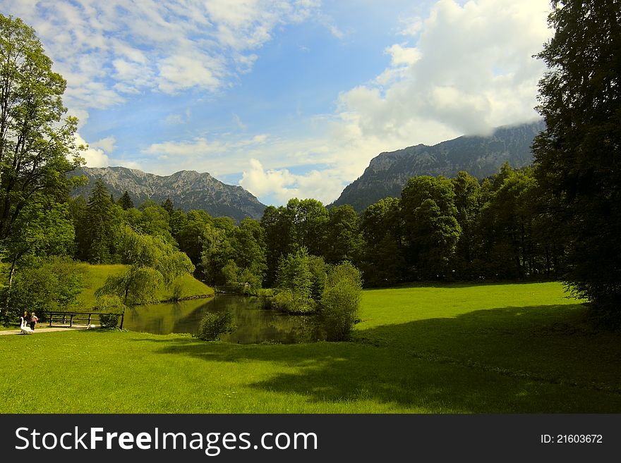 Beautigul summer landscape in Swiss Alps. Beautigul summer landscape in Swiss Alps