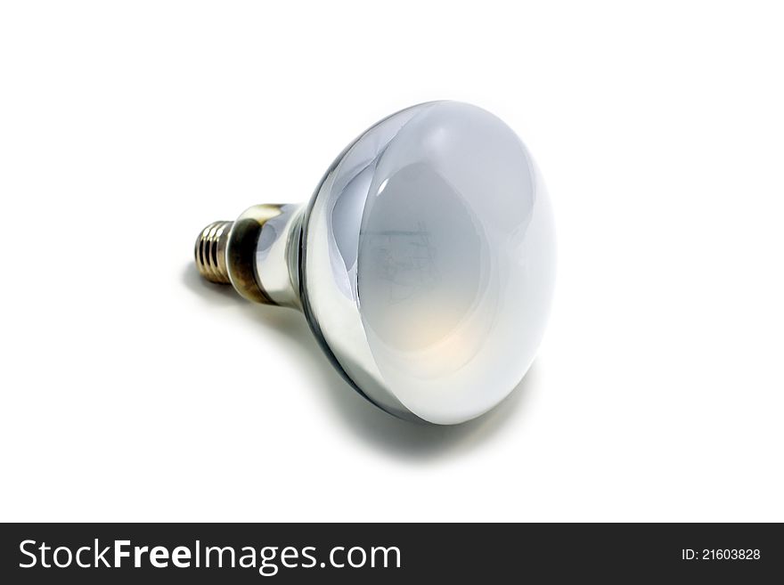 Solar bulb energy saving lamp on white background. Solar bulb energy saving lamp on white background