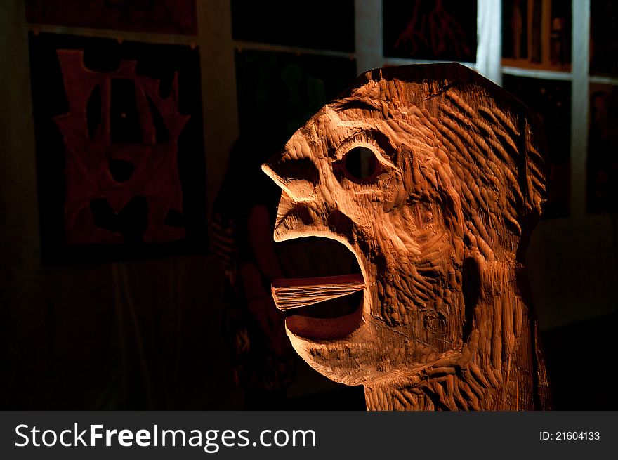 Portrait Of A Wooden Sculpture