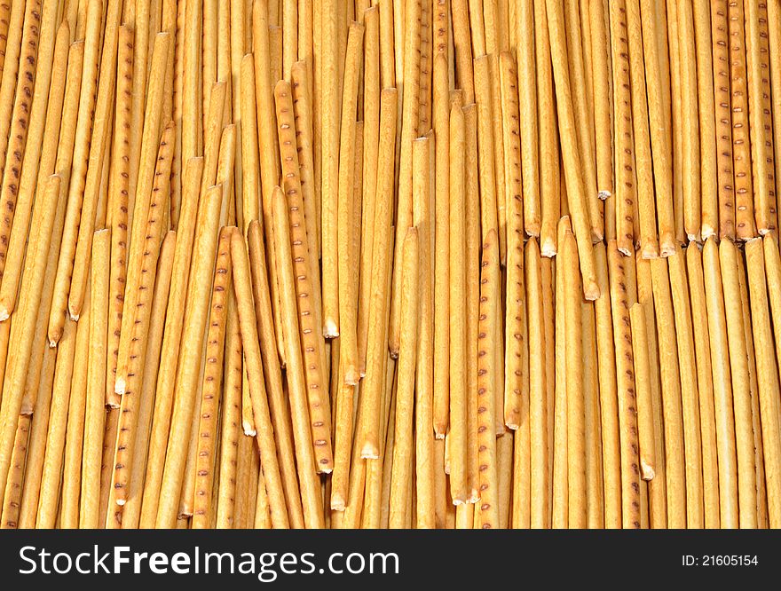 Long thin biscuit sticks as background
