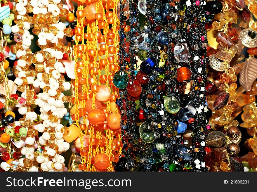 Colorful beads background