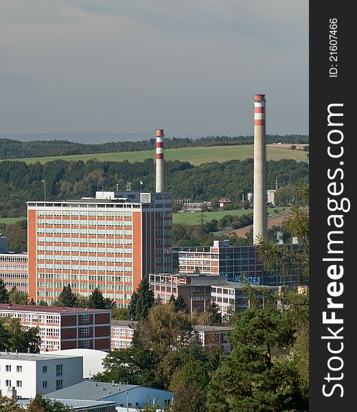 Photo of the Bata's scyscraper, the landmark of Zlin. Photo of the Bata's scyscraper, the landmark of Zlin