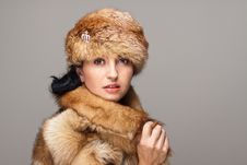 Attractive Woman In Fur Stock Photo Attractive Woman In Fur Stock Photo