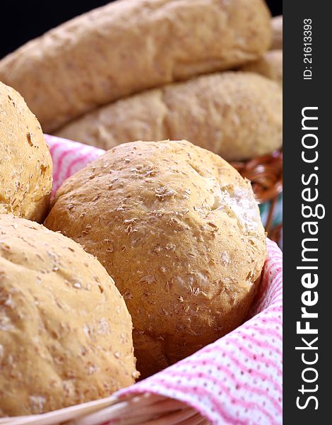 Basket of fresh baked bread