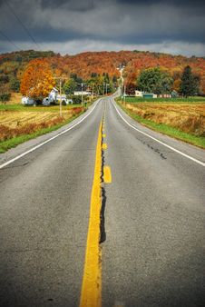 Country Road With Fall Colors Stock Photos Country Road With Fall Colors Stock Photos