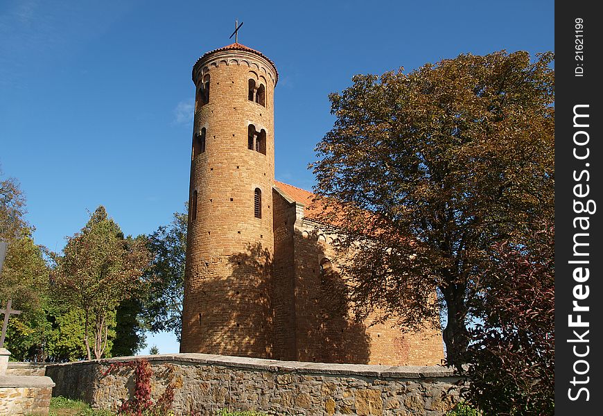 Romanesque church of St.Giles in Inowlodz,Poland. Romanesque church of St.Giles in Inowlodz,Poland