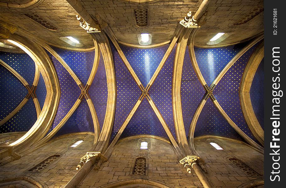 A view from inside a old cathedral from Switzerland