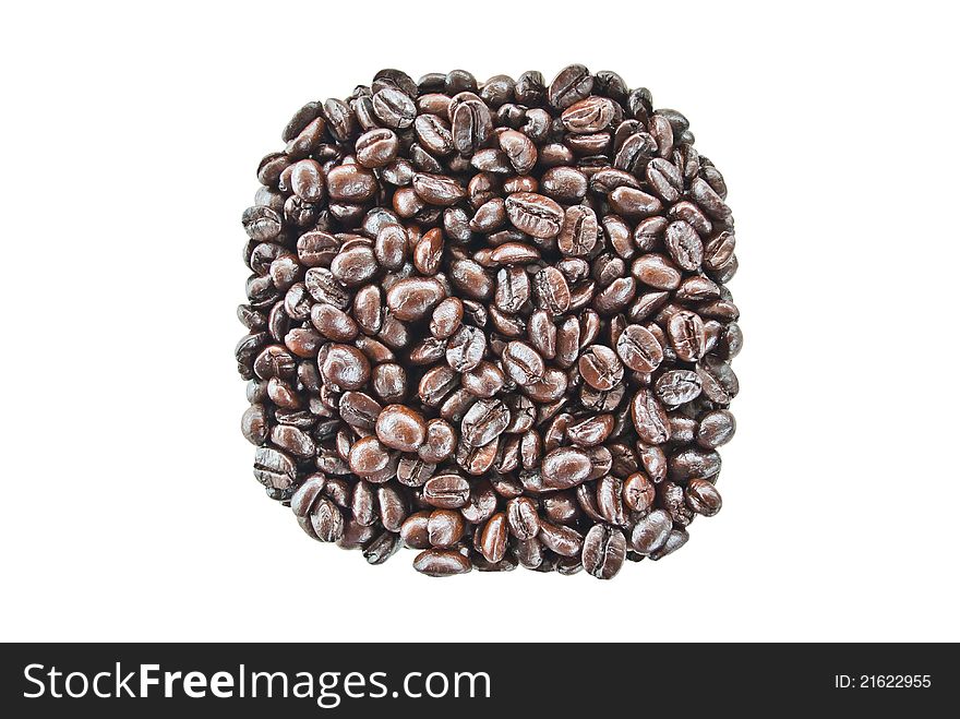 Coffee beans isolate on white background. Coffee beans isolate on white background