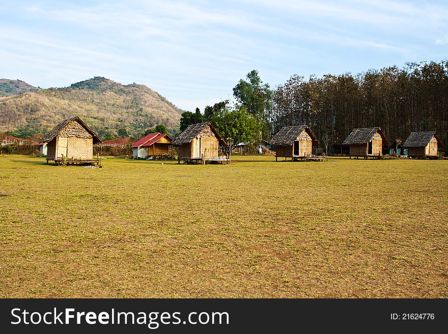 Thatched cottages from the north of Thailand. Thatched cottages from the north of Thailand