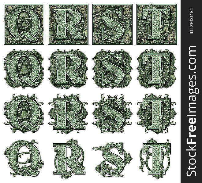 Money Alphabet Q To T