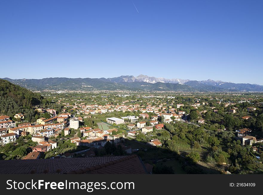 View of ameglia,nice and little village near la spezia,italy