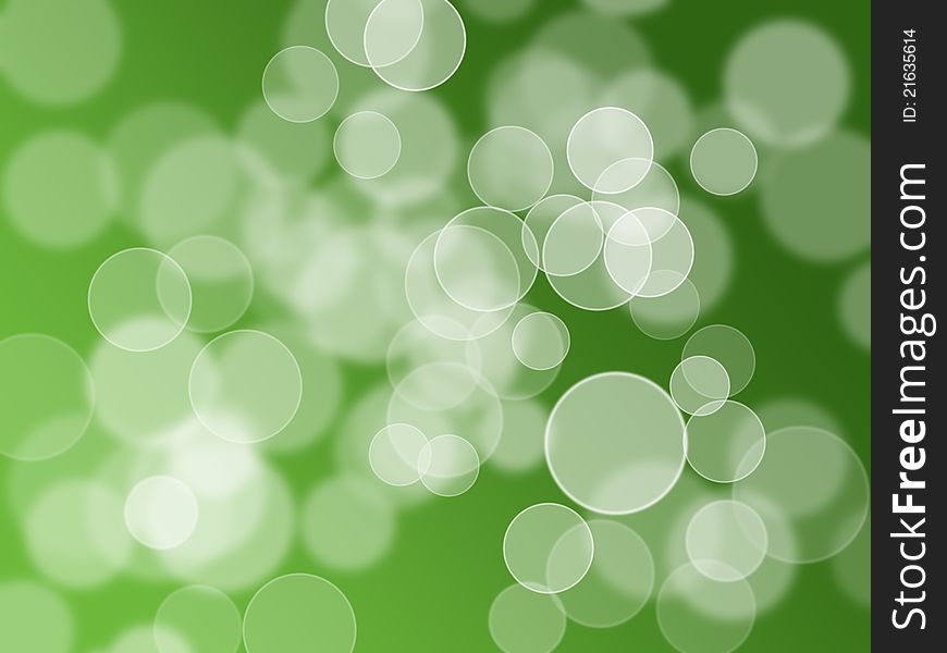 Bright magic color bokeh on green