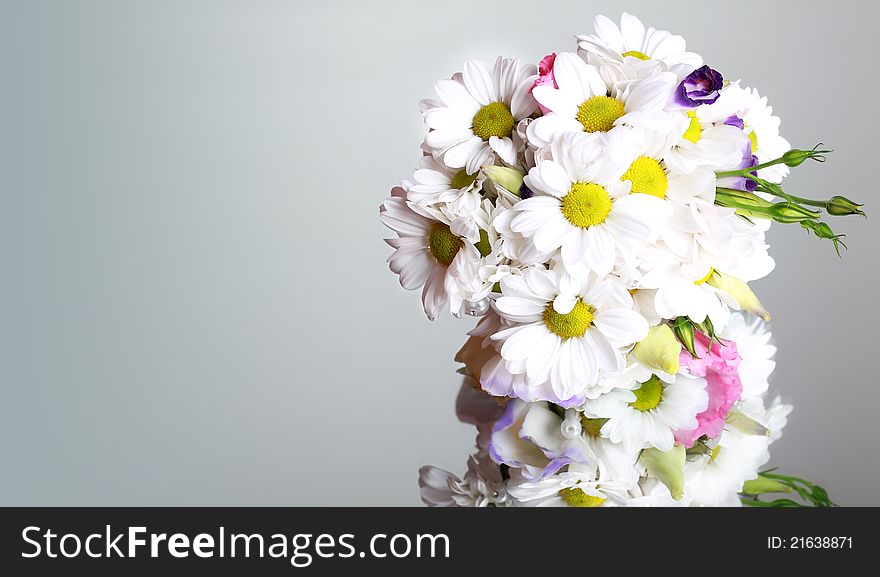 Bridal bouquet of white daisies. Bridal bouquet of white daisies