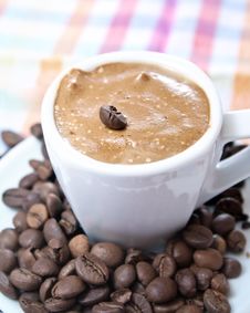 Coffee Cup And Roasted Beans Royalty Free Stock Image Coffee Cup And Roasted Beans Royalty Free Stock Image