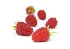 Fresh, Ripe Raspberries On White Stock Image Fresh, Ripe Raspberries On White Stock Image
