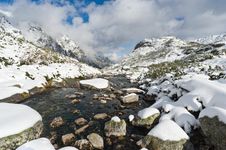 Mountain Creek In Tatra Mountains Royalty Free Stock Photos