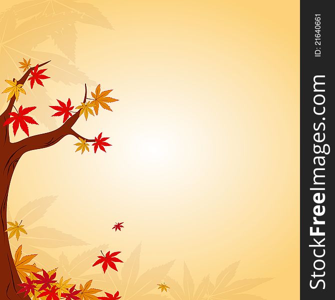 Abstract Autumn Leaves Background