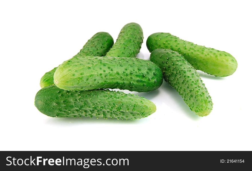 Some cucumbers isolated on a white background. Some cucumbers isolated on a white background