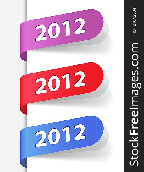 2012 new year labels, for your design, eps 10. 2012 new year labels, for your design, eps 10