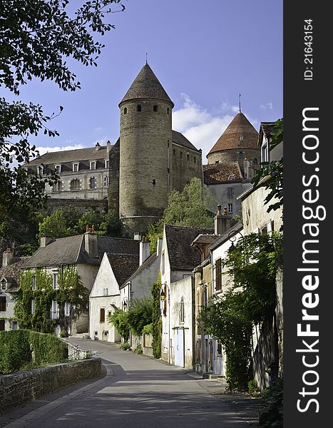 The small medieval town of Semur on the Armancon river in the Burgundy area of France is very popular with tourists. The small medieval town of Semur on the Armancon river in the Burgundy area of France is very popular with tourists.