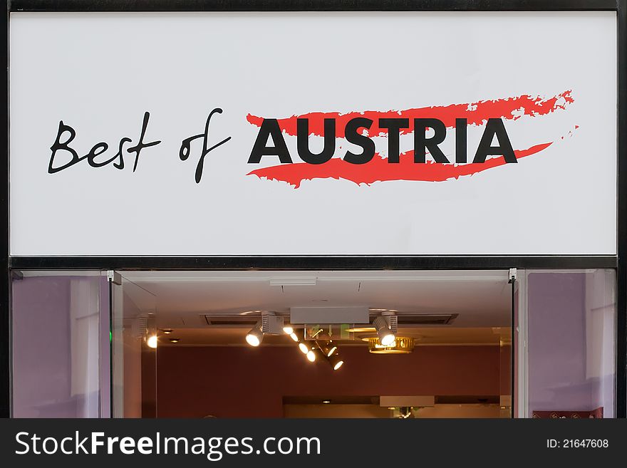 Welcome sign in Vienna. Austria. Welcome sign in Vienna. Austria
