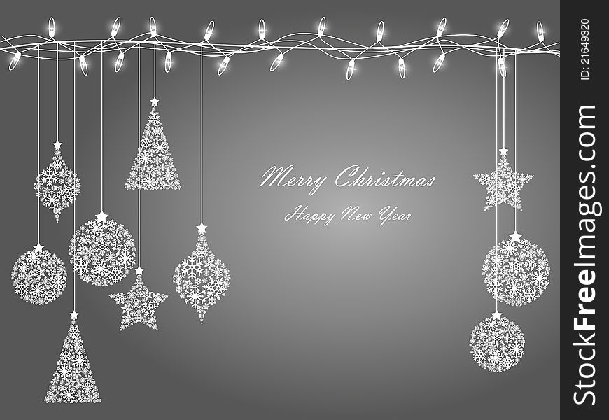 Background of Christmas lights ,gray. Background of Christmas lights ,gray